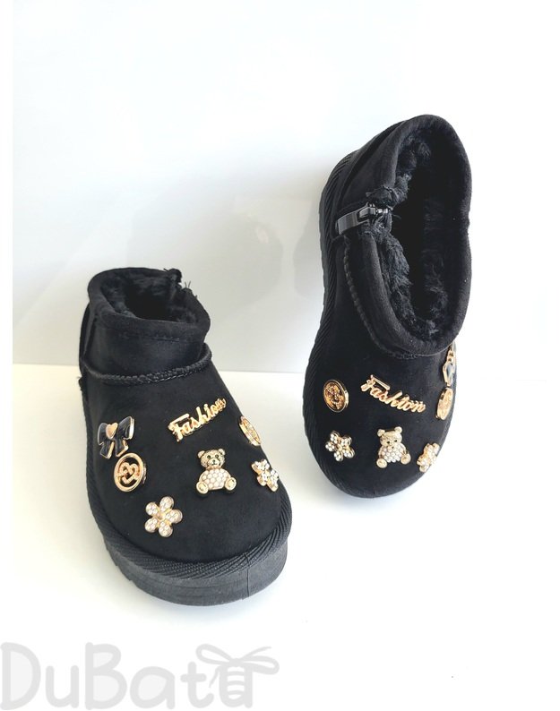 Fashion 25-36 Ugg stiliaus batai su kniedėmis 1
